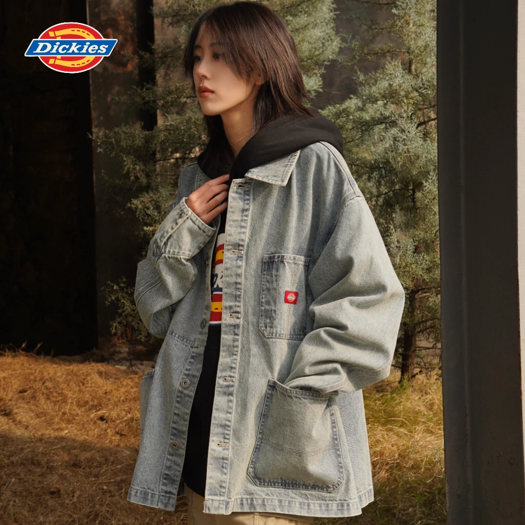 【陆柯燃同款】Dickies25工装夹克秋琥珀流光牛仔休闲复古DK0A89TT