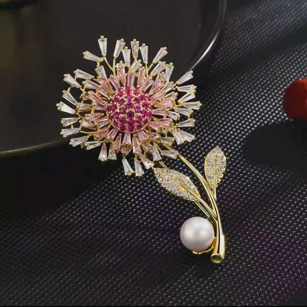 kasiya/卡思雅 铜合金胸针 【蒲公英的约定】优雅气质蒲公英胸花