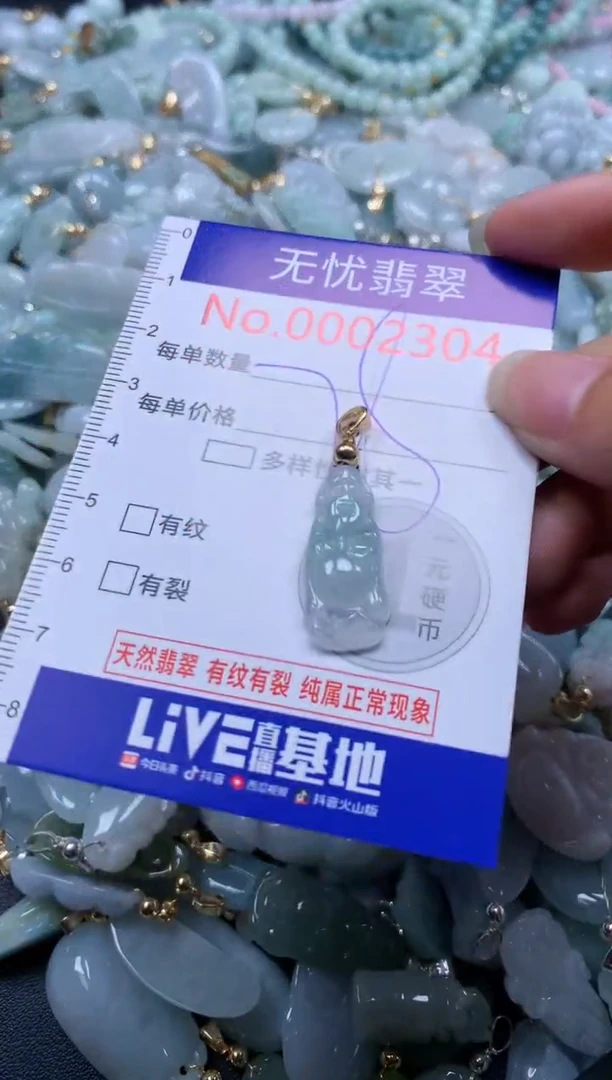 翡翠未镶嵌吊坠(不含链)2304