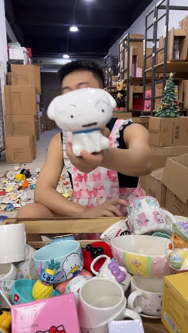 瓷片小白 钱罐