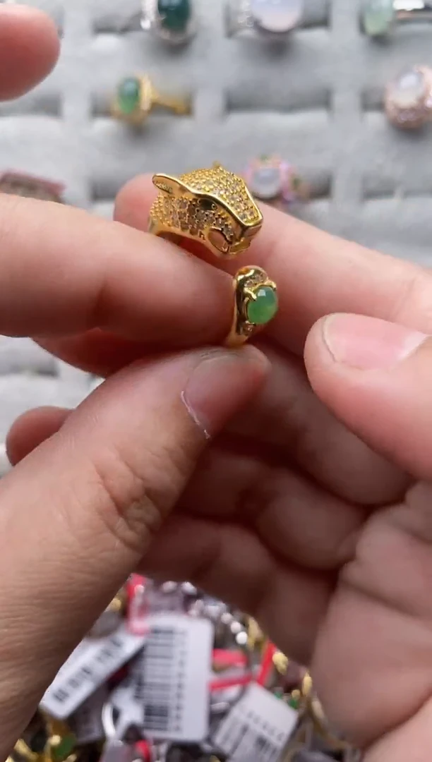 【闪购商品】翡翠戒指银S925镶嵌7777---4