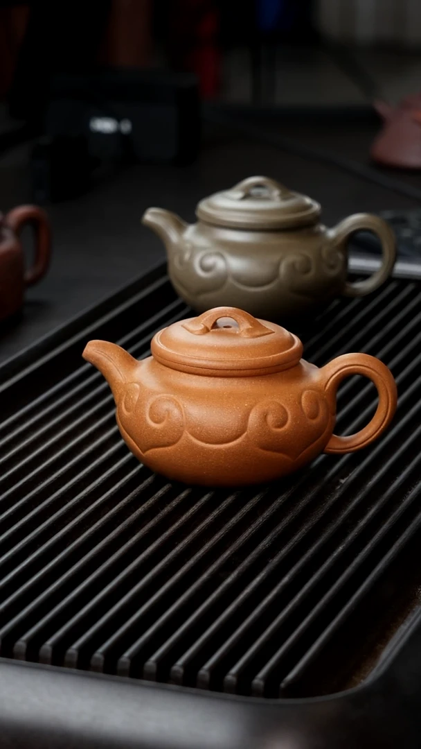 茶壶紫砂钓***水黄段仿古如意微瑕半手200