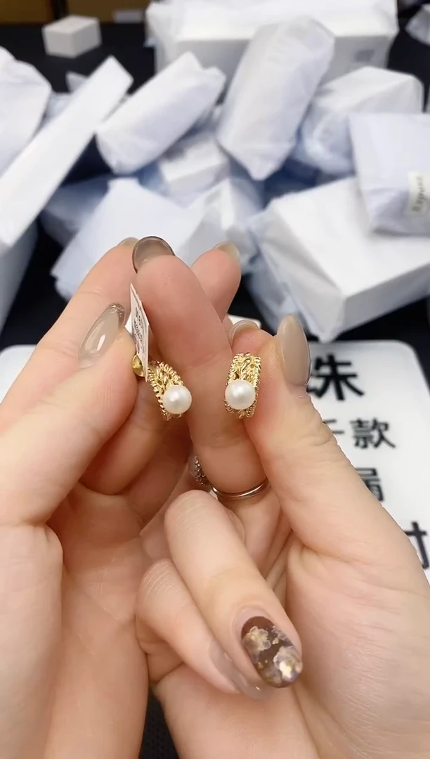 未镶嵌耳饰淡水珍珠ED1039