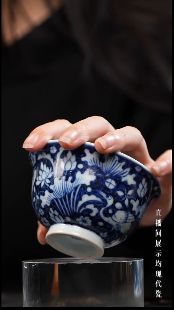 素月明河一鹭连科压手杯