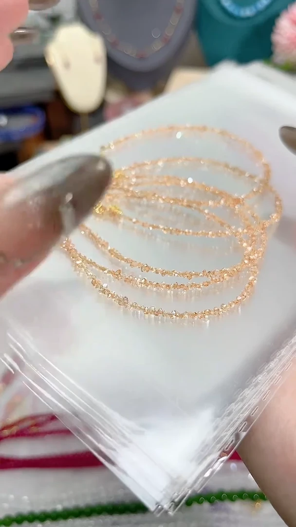 【闪购商品】钻石手链银S925镶嵌香槟色99