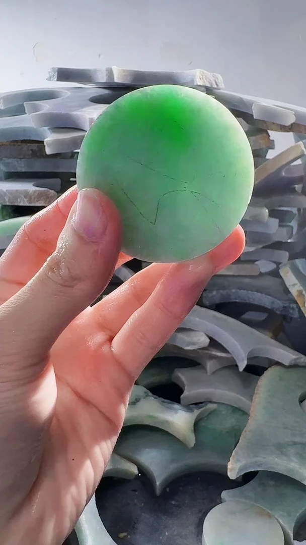 裸石翡翠缅甸翡翠A货文5079