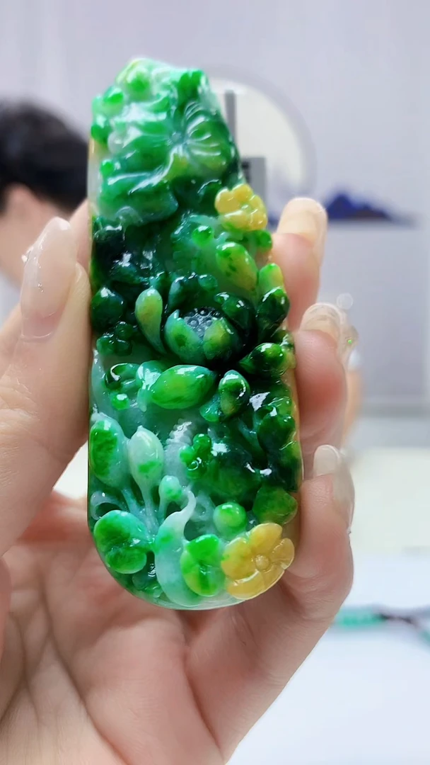 定制翡翠未镶嵌4688ms-毛货190花鸟