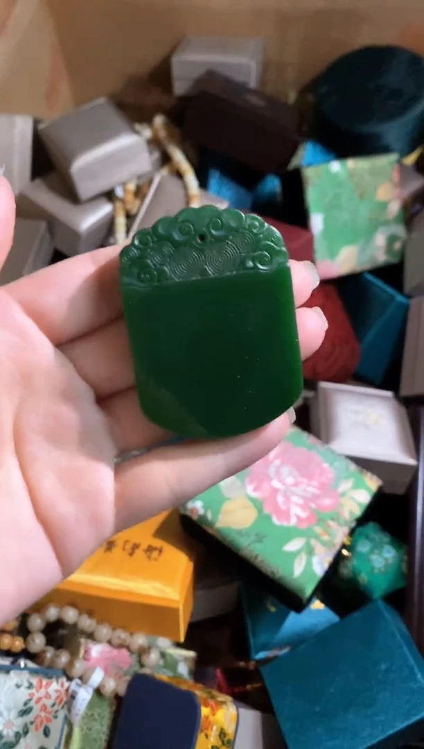 和田玉（碧玉）未镶嵌颈饰永玉阁精品专属摆件