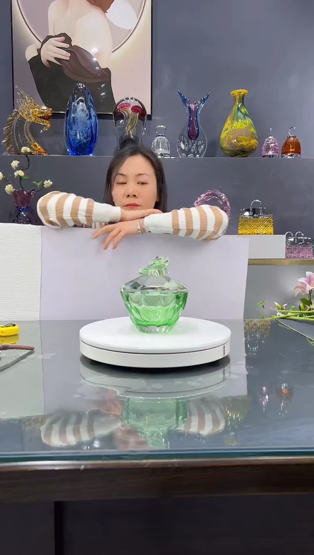 手工艺品琉璃 水晶琉璃果碗1个