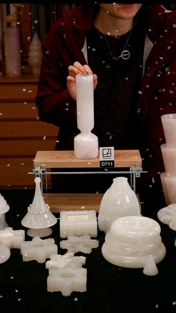 玉D711阿富汗粉玉手电筒花瓶