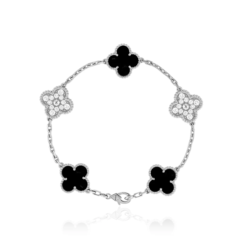 红楼 925银手链 镀K金 熊猫草草手链 ZH-C116