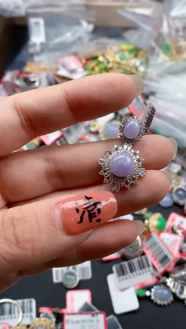 银S925镶嵌戒指翡翠天然A货缅甸翡翠
