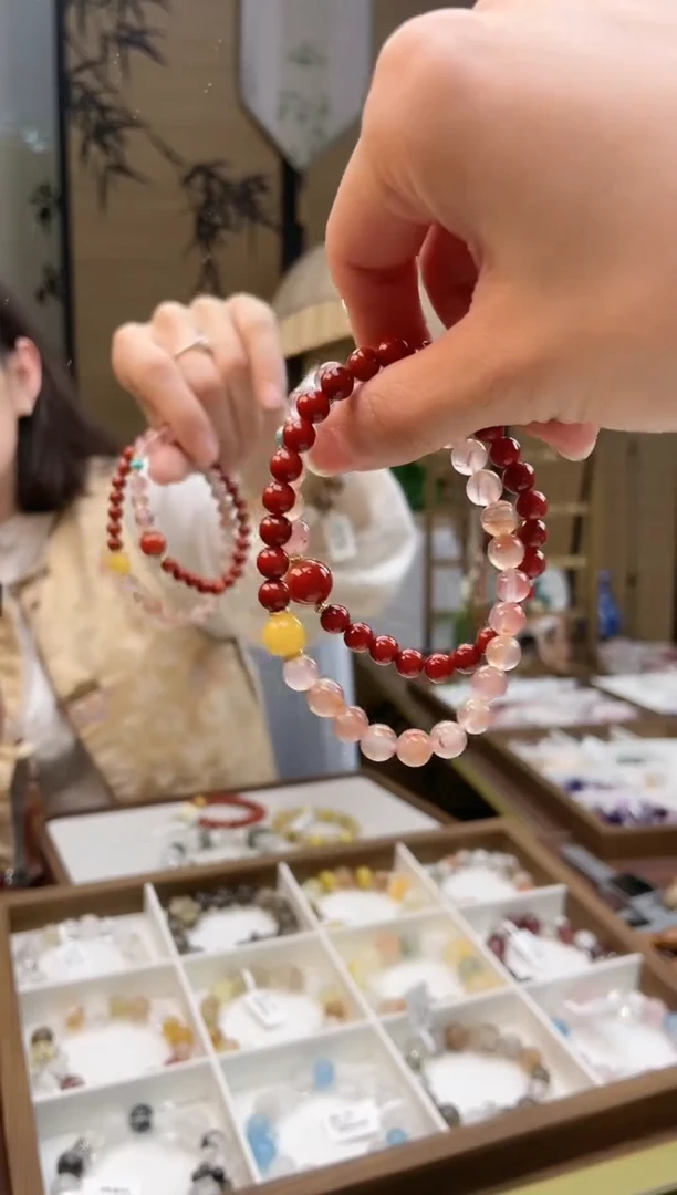 【闪购商品】水晶手链未镶嵌粉水晶