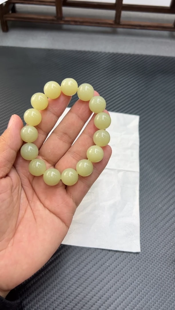 项链未镶嵌和田玉简**好若羌微色差卡14L