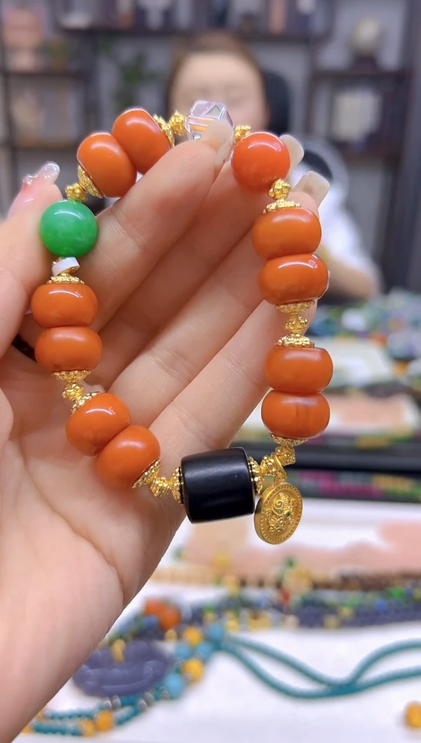 未镶嵌蜜蜡手链DIY款S725