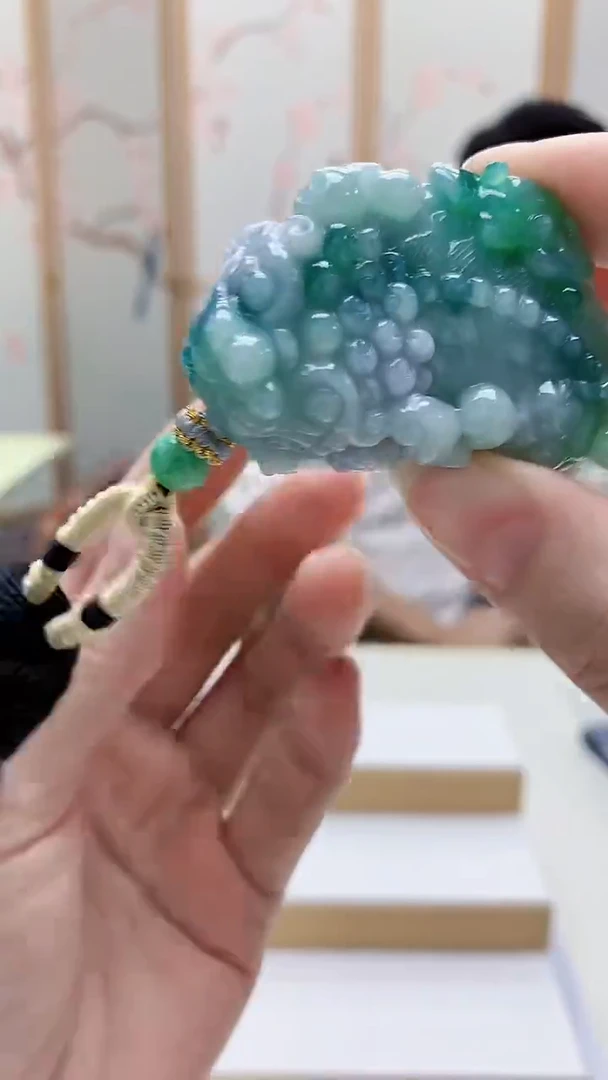 未镶嵌定制翡翠5028ry-毛货挂件156