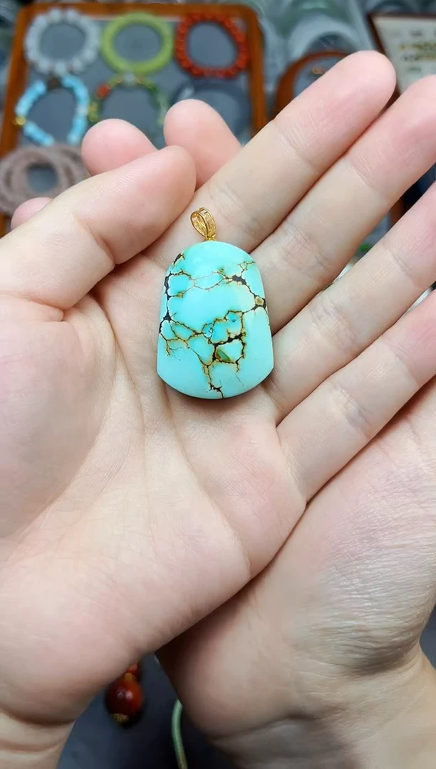 未镶嵌绿松石颈饰无事牌06