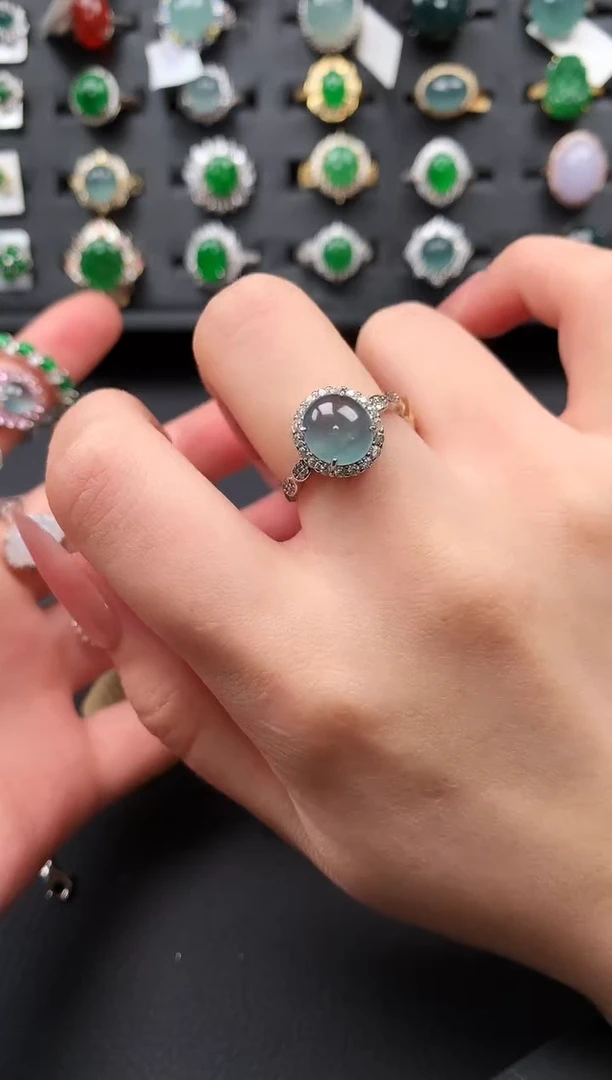 【闪购商品】翡翠戒指银S925镶嵌6534141