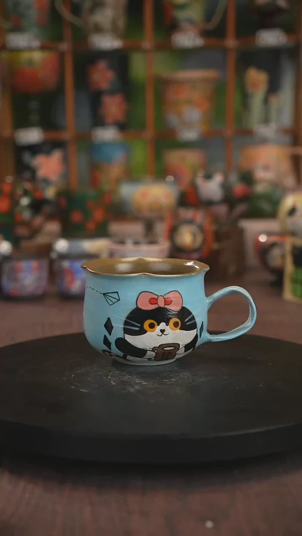 紫砂油画手绘釉下彩