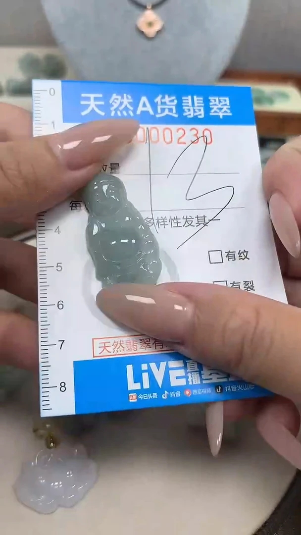 翡翠未镶嵌颈饰净货挂件-0230