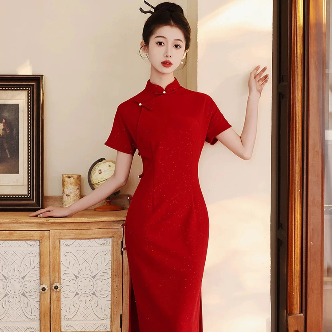 艾诗霓《鹊桥》新中式年轻款送考敬酒服夏季结婚订婚回门日常可穿