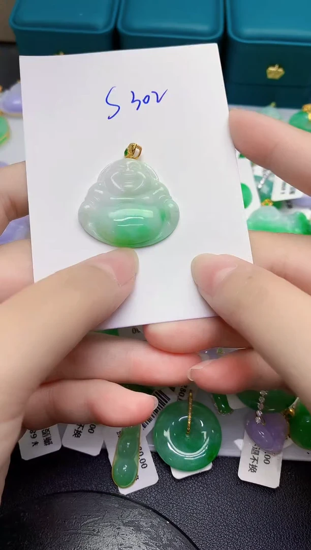 颈饰未镶嵌翡翠缅甸天然翡翠A货
