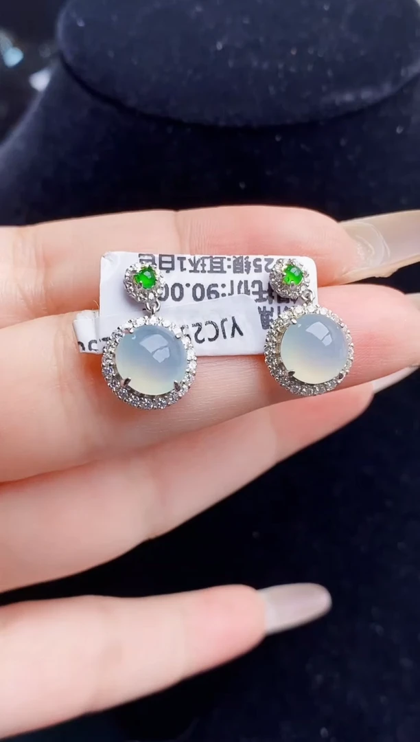 银S925镶嵌戒指翡翠2180