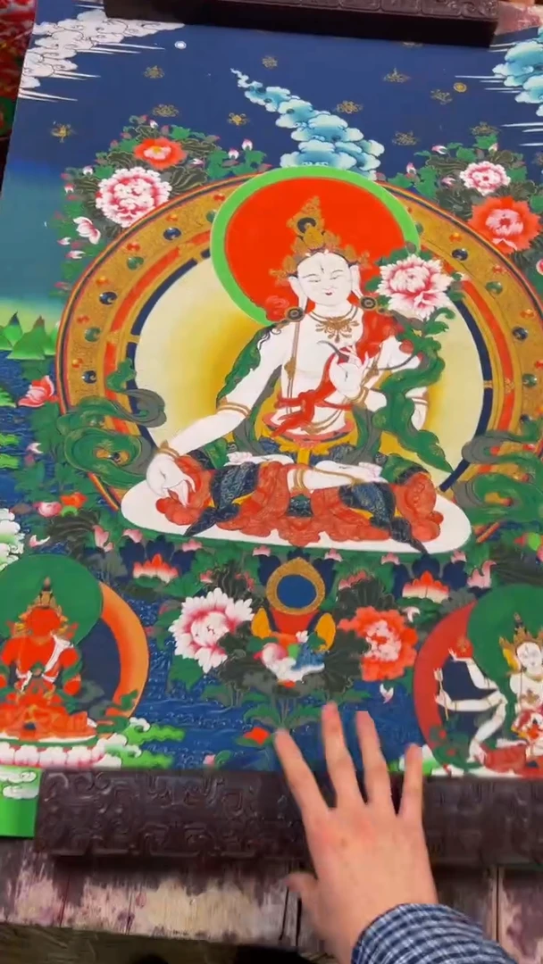 装裱画精品绘画手工唐卡链接-----