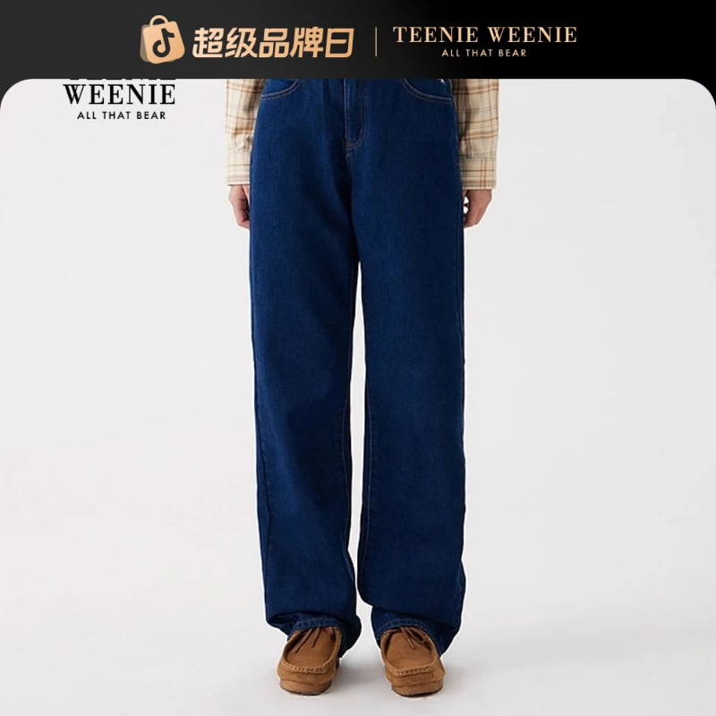 TeenieWeenie小熊女牛仔裤25简约时尚复古日常直筒裤TTTJ258TCBA