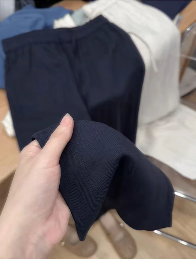 七言家巨好穿!冰感人字纹莱赛尔亚麻裤九分直筒裤