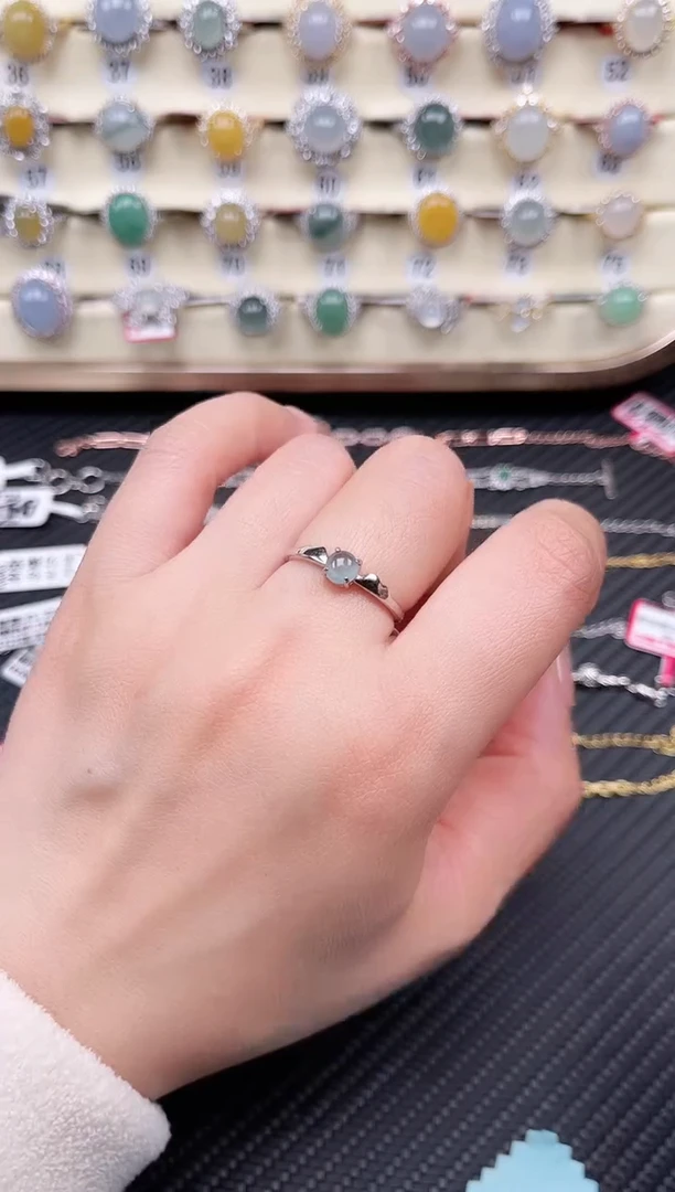 【闪购商品】翡翠戒指银S925镶嵌戒指福利