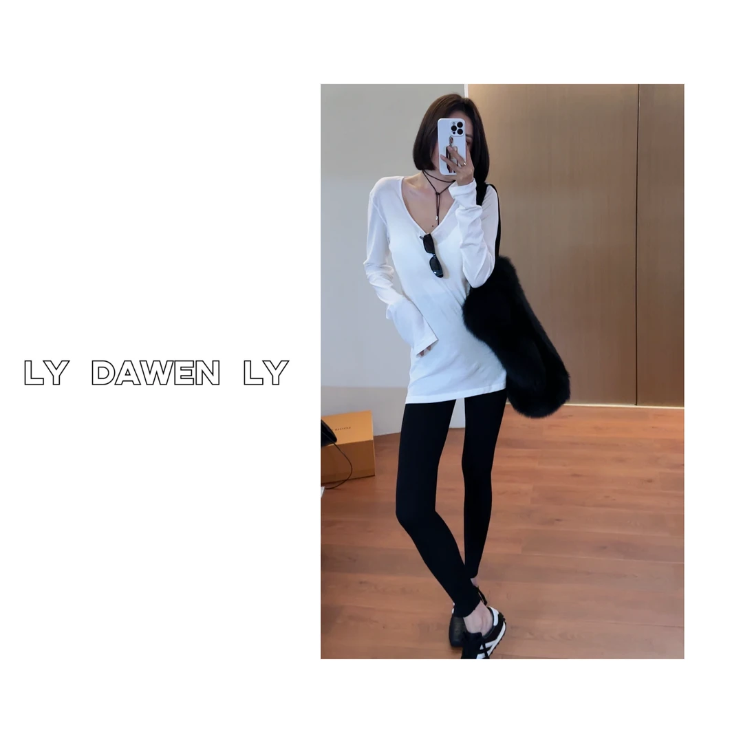 DAWEN  | 纸片人 大圆领舒适简约轻薄百搭打底衫 M23#