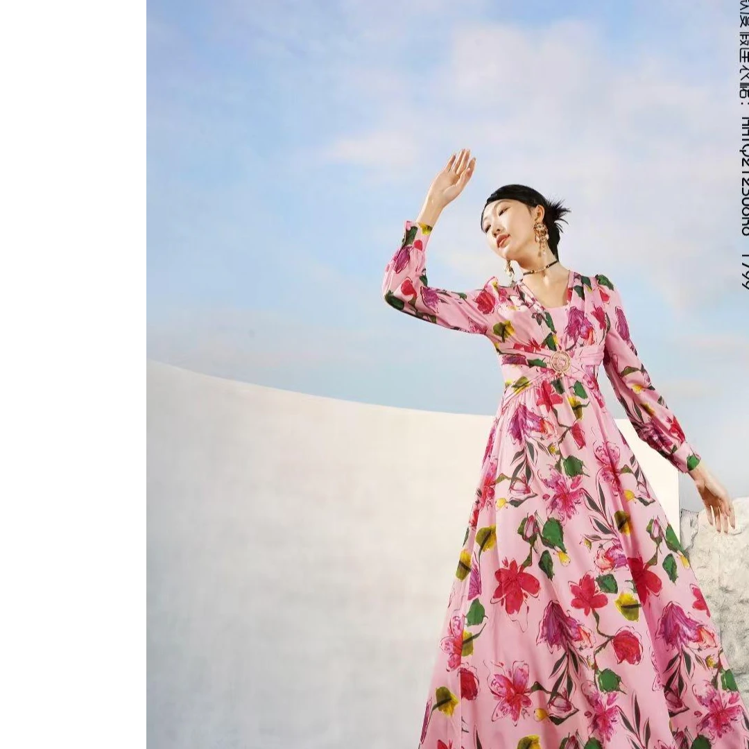 连衣裙长款AATQ212306清冷系禅意衣服女