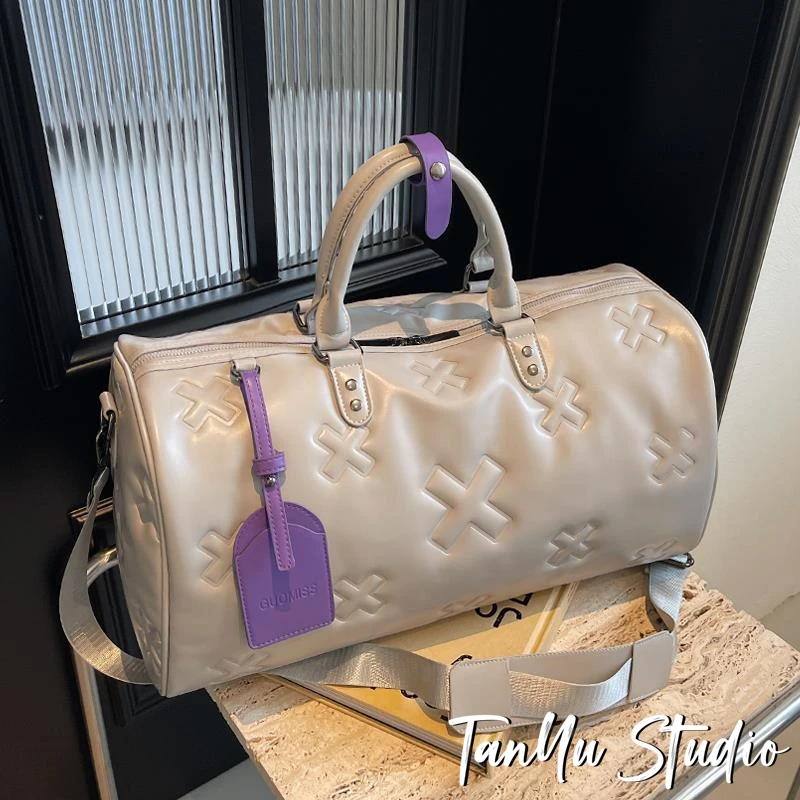 探屿短途旅行包女大容量轻便运动健身包时尚单肩行李包旅游行李袋