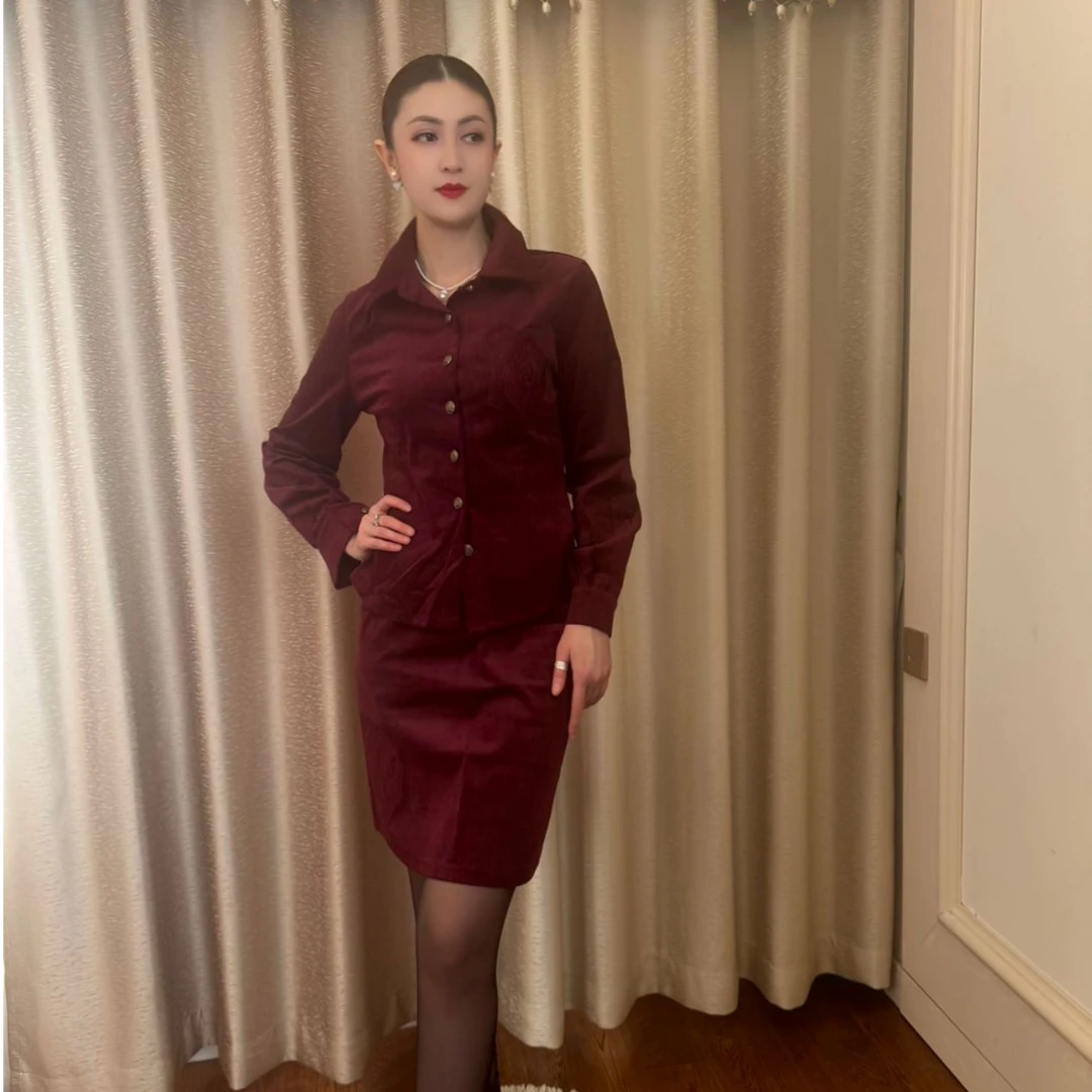 女士上下分开网红连衣裙显瘦气质长袖