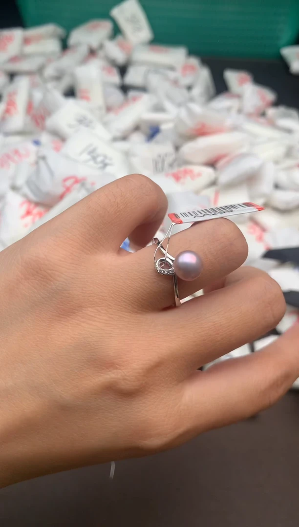 【闪购商品】淡水珍珠戒指银S925镶嵌一