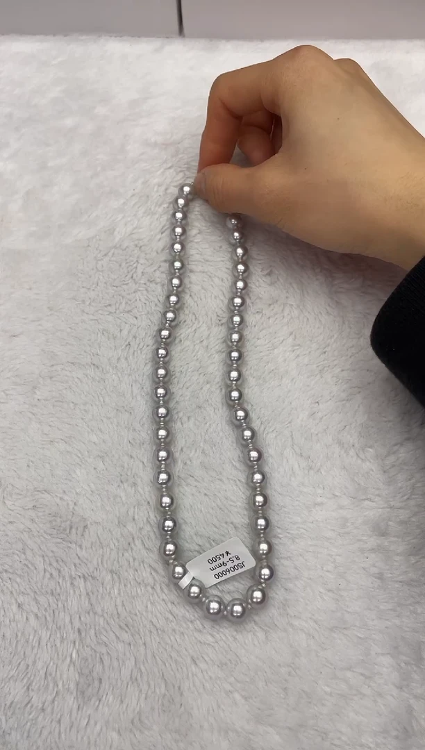 【闪购商品】海水珍珠颈饰未镶嵌AK真多麻8.5-9mm（多样性发一）