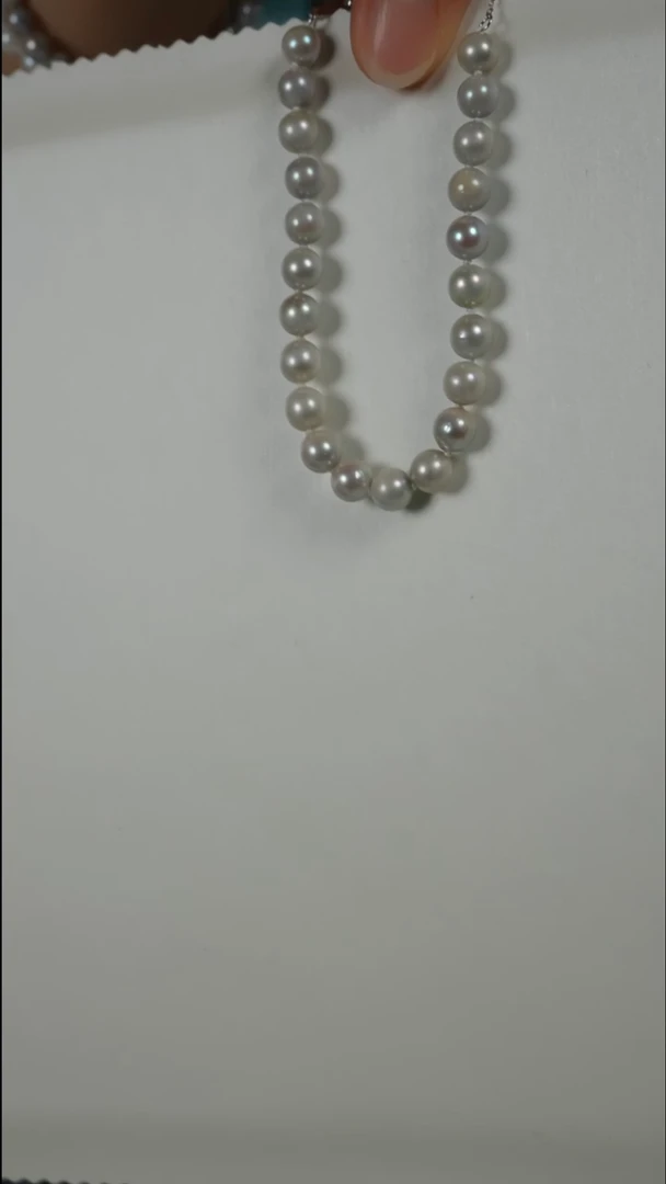 银S925镶嵌手链海水珍珠AK真多麻6-6.5（AH137）