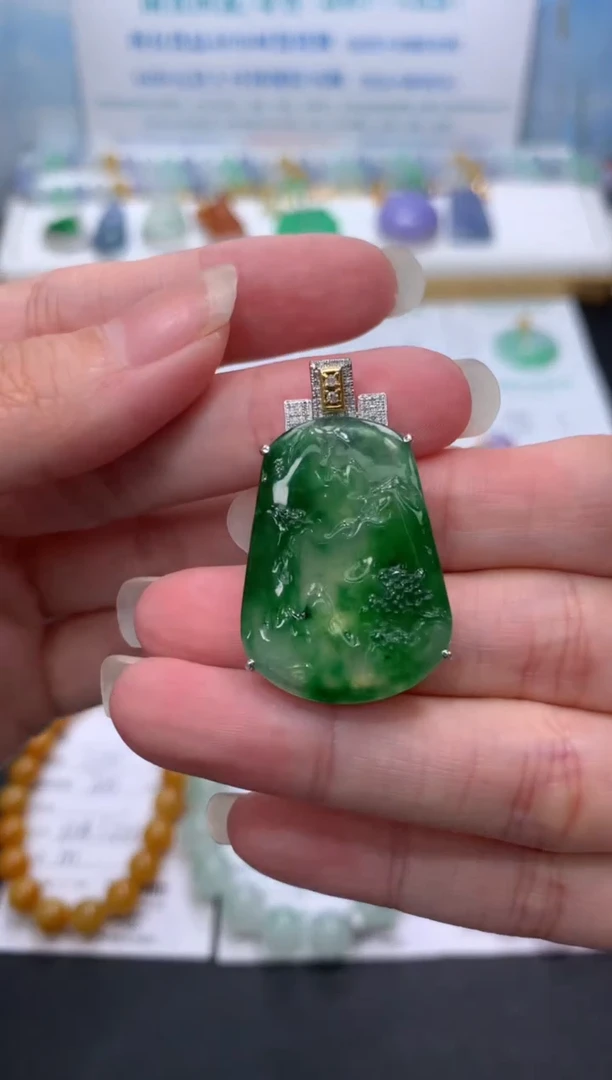 定制翡翠18K金镶嵌模式推广期48小时鉴赏期