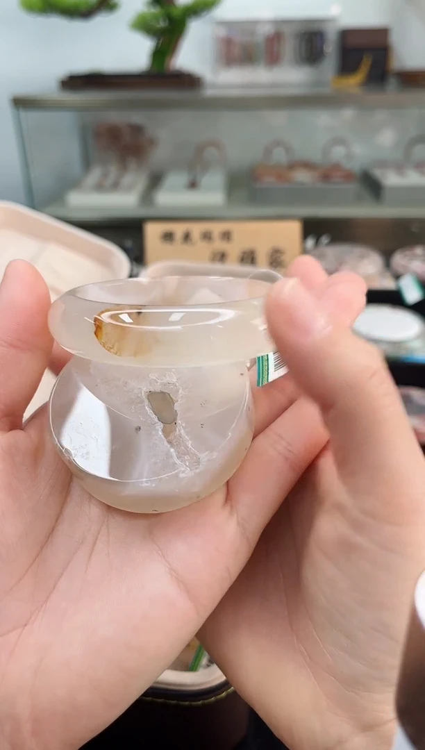 未镶嵌手镯石英质玉56圈口（赠品镯心）302575