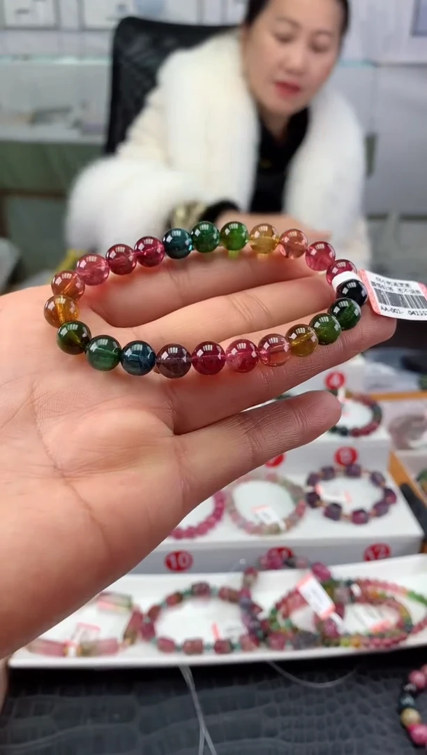 未镶嵌手串碧玺多样性发一条