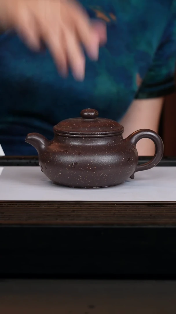 茶壶紫砂nxa黑料粗砂330cc