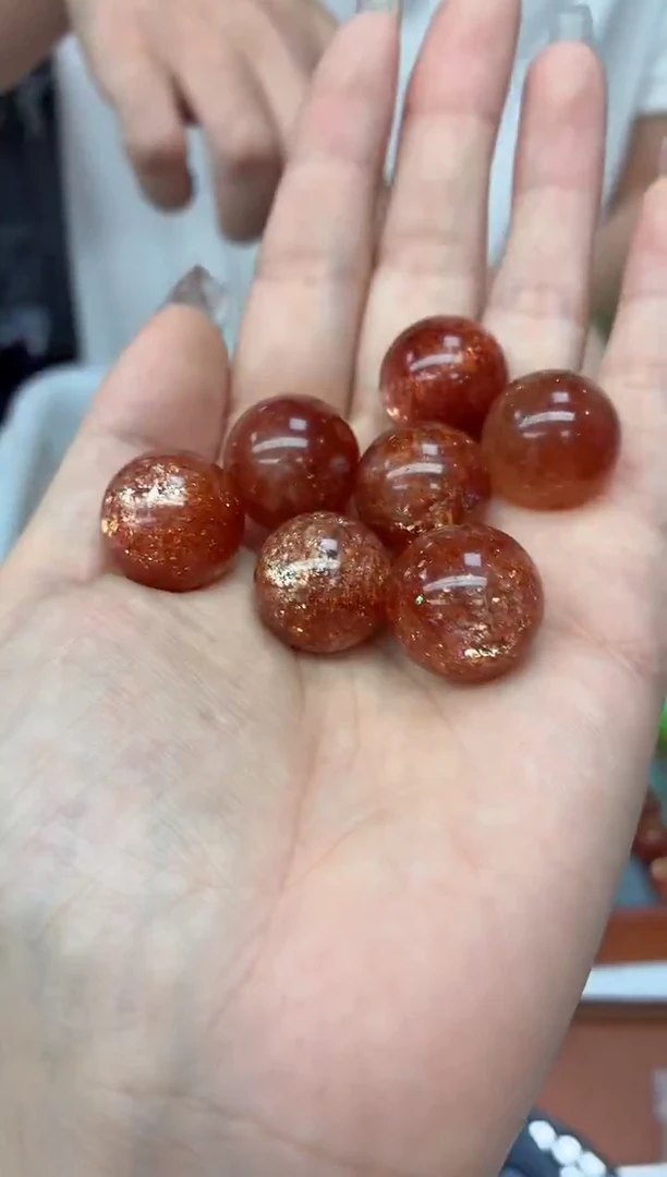 未镶嵌珠宝半成品日光石金太阳单颗18mm+   多样性发一