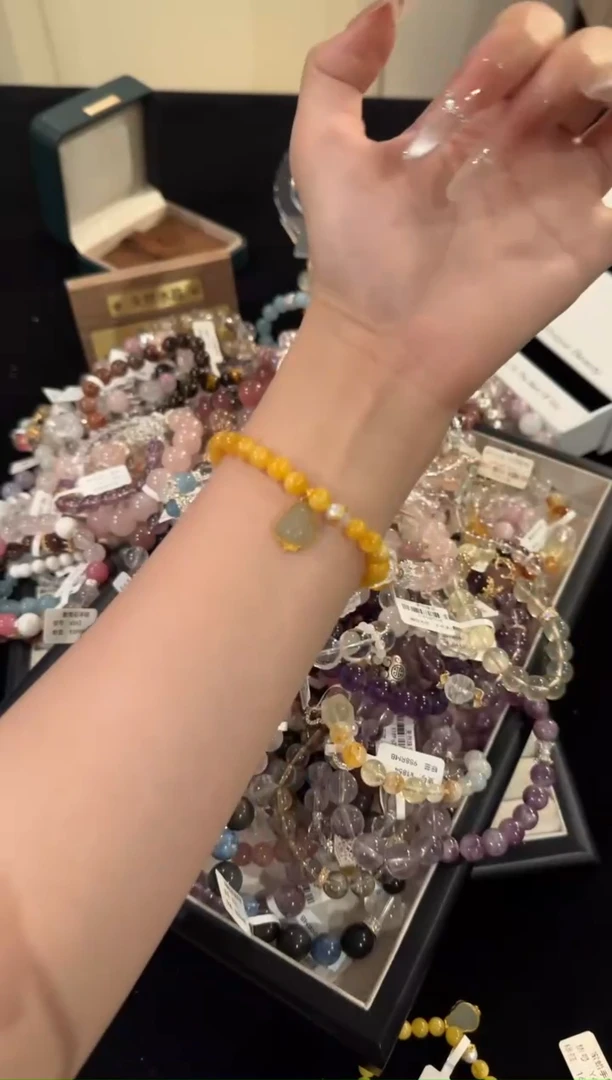 水晶手链合金蜜蜡Y41