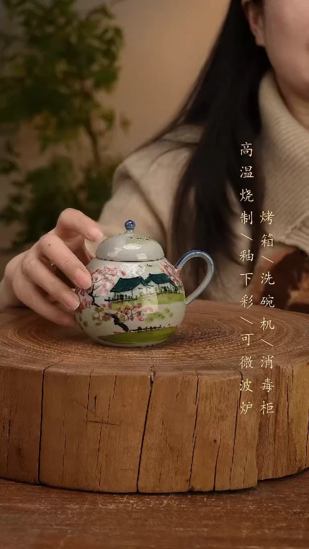 碗瓷景德镇手工手绘高温瓷釉下彩