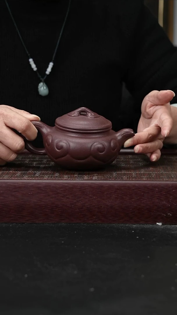 茶壶紫砂zq底槽青 如意仿古