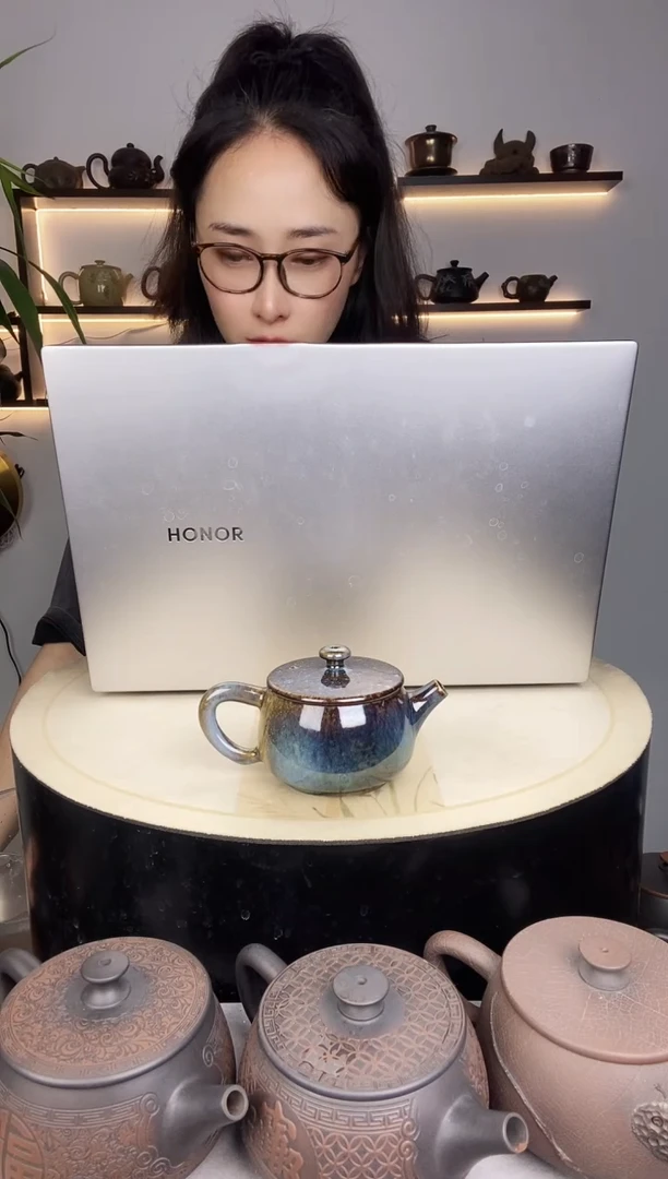 红*?柴烧蓝彩150CC单壶