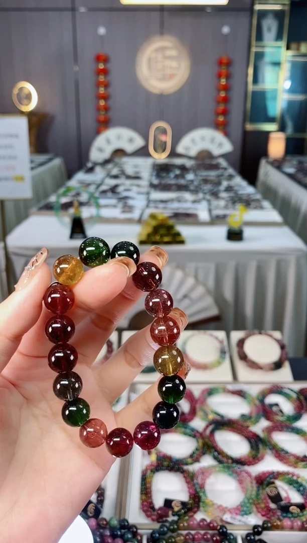 未镶嵌收藏级dan老矿净体单圈手串11mm+碧玺dan多样性发货一条