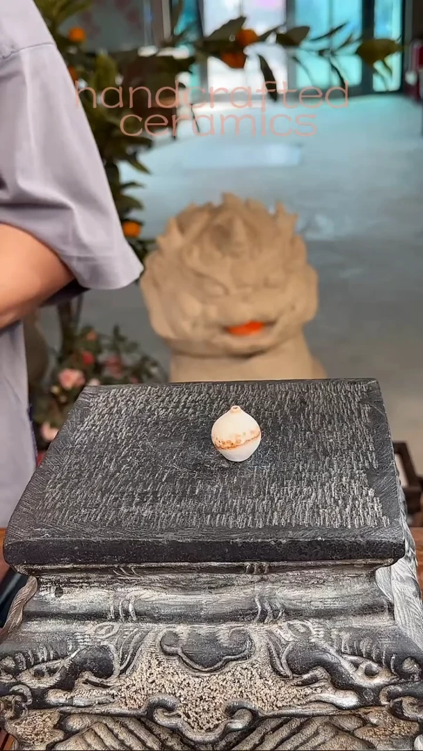 陶瓷小花瓶竹色釉花瓶迷你
