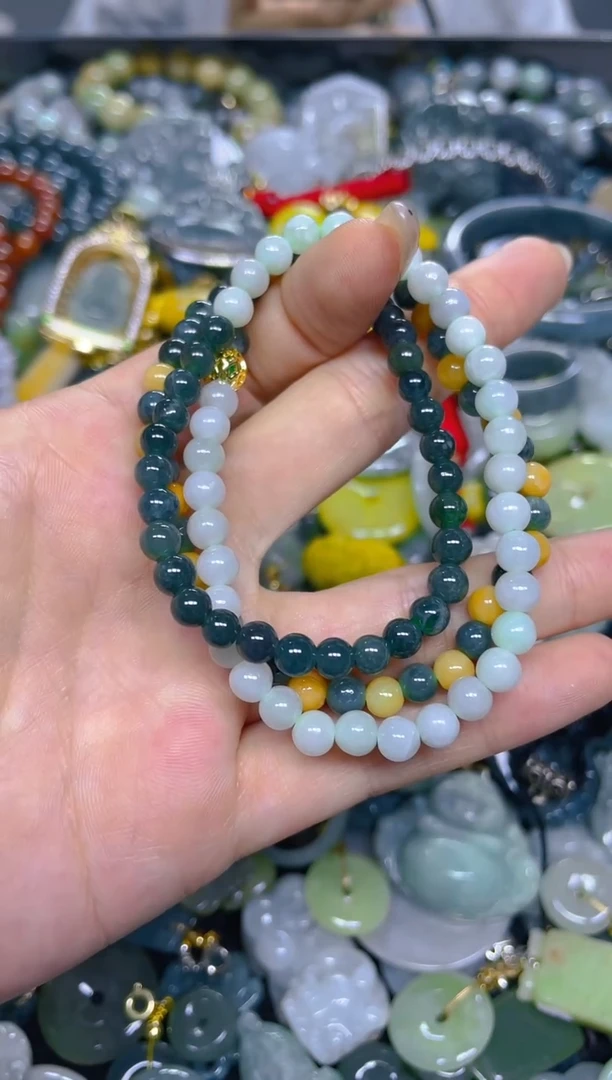 颈饰未镶嵌翡翠5MM/ C /翡翠A货，一件也是批发价